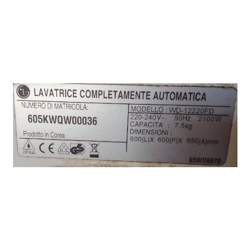 Crociera Cesto Lavatrice LG 4434ER1002H New Di.Gi.T. Service SRLS