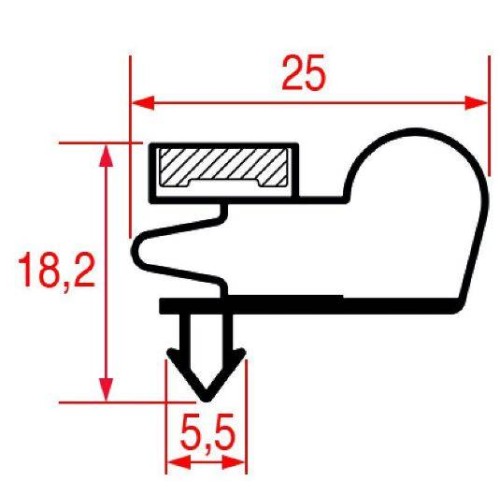 Guarnizione Porta Frigo Ad Incastro 1425X660 Framec 3186653 Di.Gi.T. Service