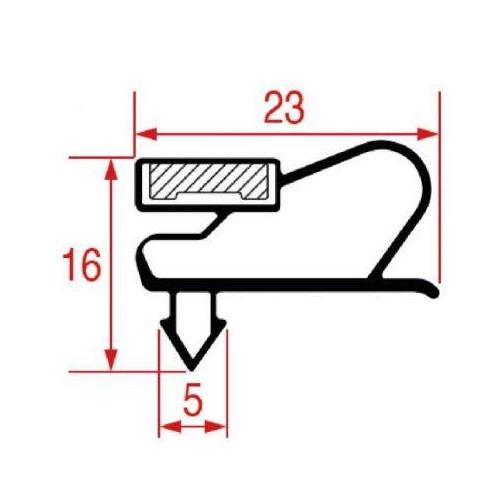 Guarnizione Porta Armadio Frigo Ad Incastro 1525X720 Di.Gi.T.service