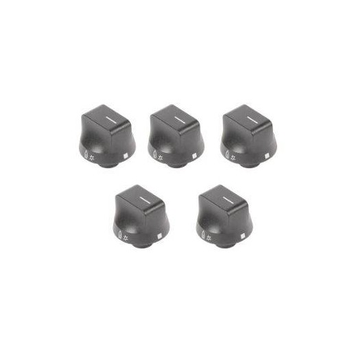 KIT 5 PZ Manopola Tipo Rex Nera D.6 G+ 2  M4460 New Di.Gi.T. Service SRLS