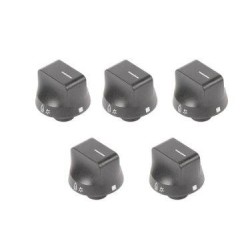 KIT 5 PZ Manopola Tipo Rex Nera D.6 G+ 2  M4460 New Di.Gi.T. Service SRLS