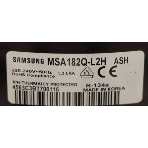 Compressore 8.19CC,220-240V Frigo Daewoo Samsung MSA182QL2H/ASH New Di.Gi.T. Service SRLS