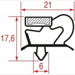 Guarnizione Porta Frigo Ad Incastro 1558x640 mm Frigo Iarp 5071889Di.Gi.T.service