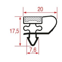Guarnizione Ad Incastro Porta Frigo 1390X595MM New Di.Gi.T. Service
