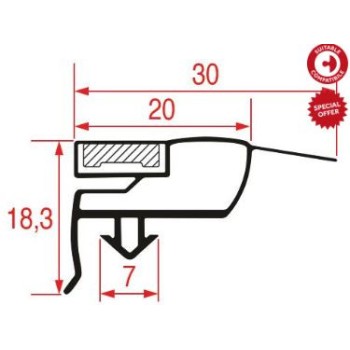 Guarnizione Ad Incastro 512X314MM Porta Frigo Electrolux Professional 5092625 New Di.Gi.T. Service SRLS