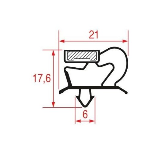 Guarnizione Porta Frigo Ad Incastro Zanussi 3186928 New Di.Gi.T. Service SRLS