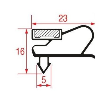 Guarnizione Porta Frigo Ad Incastro 1686x537MM Iarp 5028872 New Di.Gi.T. Service SRLS