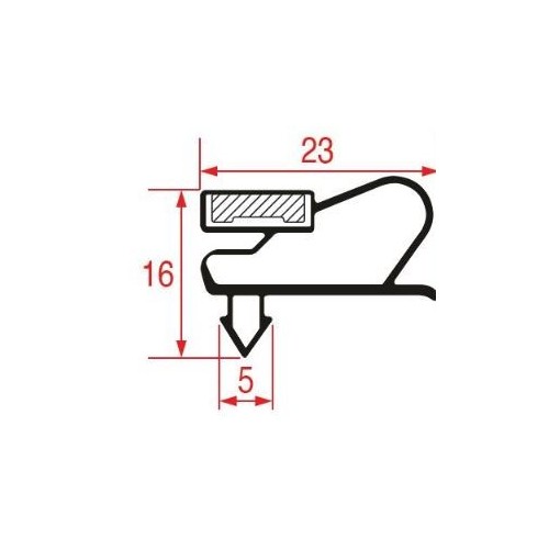 Guarnizione Porta Frigo Ad Incastro 1686x537MM Iarp 5028872 New Di.Gi.T. Service SRLS