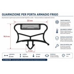 Guarnizione Porta Frigo Ad Incastro 1500X570 Frigo 5195588 New Di.Gi.T. Service SRLS