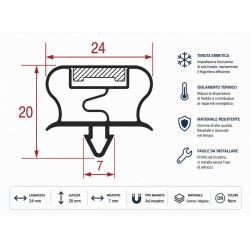 Guarnizione Porta Frigo Ad Incastro 1500X650 Frigo 5124538 New Di.Gi.T. Service SRLS