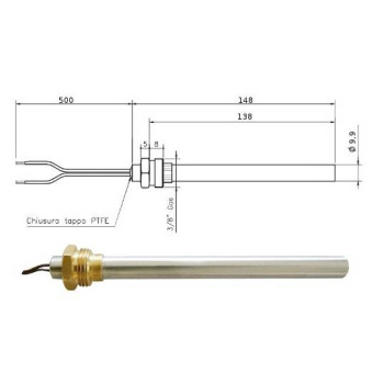 Candeletta resistenza accenzione 300w stufa a pellet 14701003 Di.Gi.T. Service 2