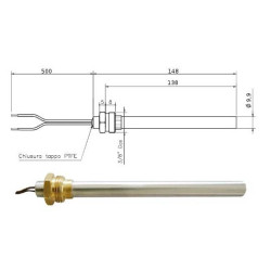 Candeletta resistenza accenzione 300w stufa a pellet 14701003 Di.Gi.T. Service