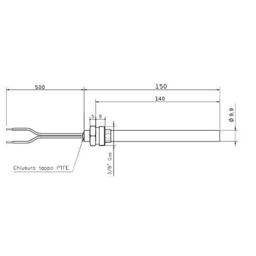 Candeletta resistenza accenzione 250w stufa a pellet 14701004 Di.Gi.T. Service