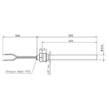 Candeletta resistenza accenzione 300w stufa a pellet 14701024 Di.Gi.T. Service 2