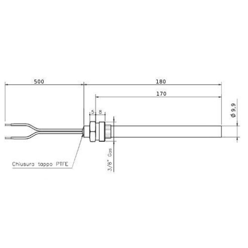 Candeletta resistenza accenzione 300w stufa a pellet 14701008 Di.Gi.T. Service