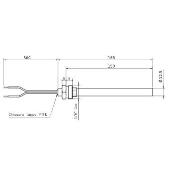 Candeletta resistenza accenzione 330w stufa a pellet 14701009 Di.Gi.T. Service 2