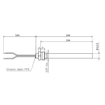 Candeletta resistenza accenzione 420w stufa a pellet 14701004 Di.Gi.T. Service