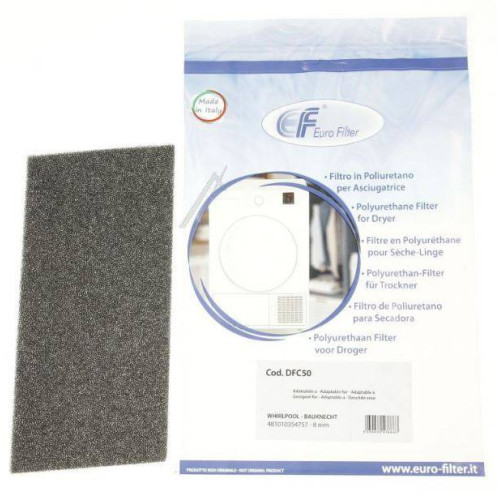 Filtro Asciugatrice 220x110 MM Whirlpool 481010354757 New Di.Gi.T. Service SRLS