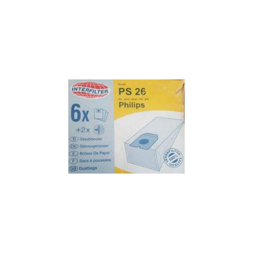 Sacchetti Aspirapolvere 6PZ Philips 000025-K Di.Gi.T. Service