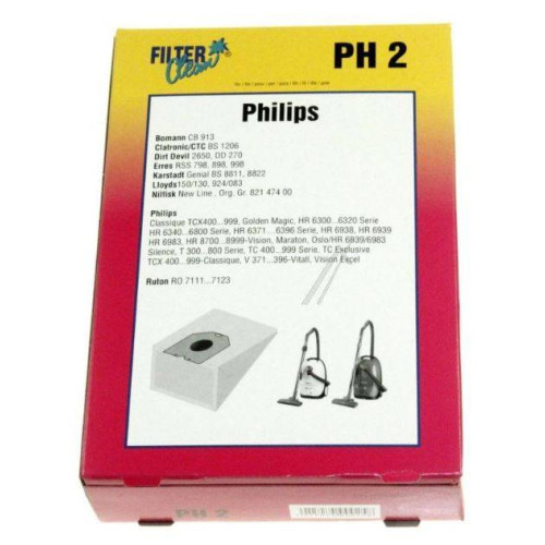 Sacchetti Aspirapolvere 6PZ Philips 000025-K Di.Gi.T. Service